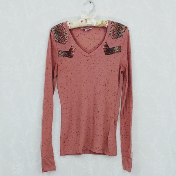 BKE | Speckled Aztec Long Sleeve Top | S - Picture 1 of 5
